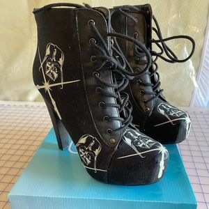 Custom Kal-Elle Darth Vader Heeled Booties